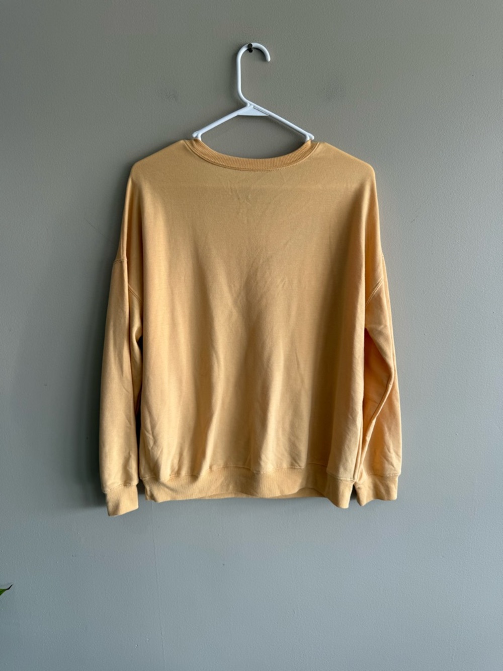 Zoe + Liv Yellow Crewneck Sweatshirt with Blue Floral Graphic - Picture 2 of 4